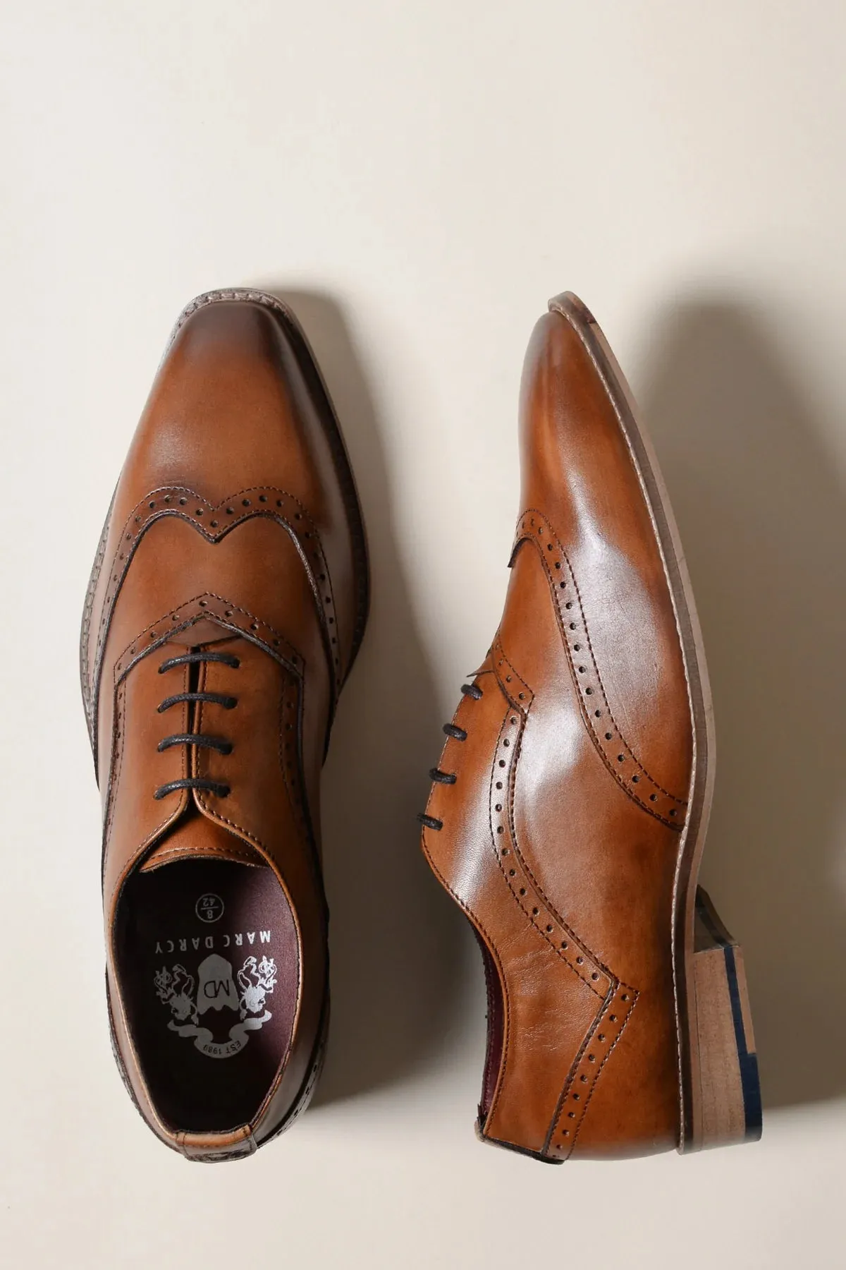 Chaussures en cuir marron, Marc Darcy Dawson - Wingtip brogue