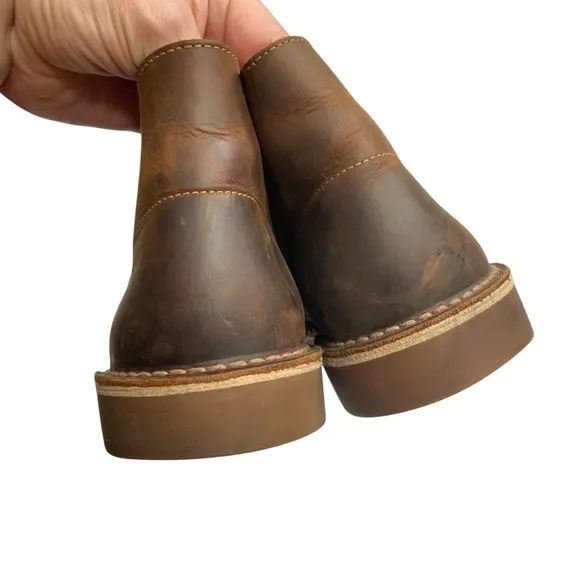 Clarks Desert Boot Evo Beeswax Leather size 9 Brown Lace Up Mens Shoe NO INSOLE