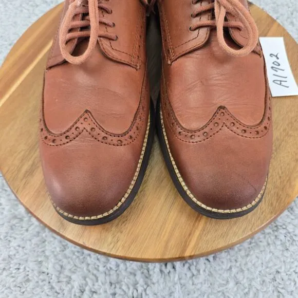 Cole Haan Original Grand Brown Woodbury Leather Wingtip Casual Oxford Mens 9.5 M