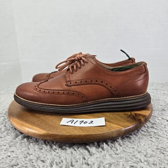 Cole Haan Original Grand Brown Woodbury Leather Wingtip Casual Oxford Mens 9.5 M