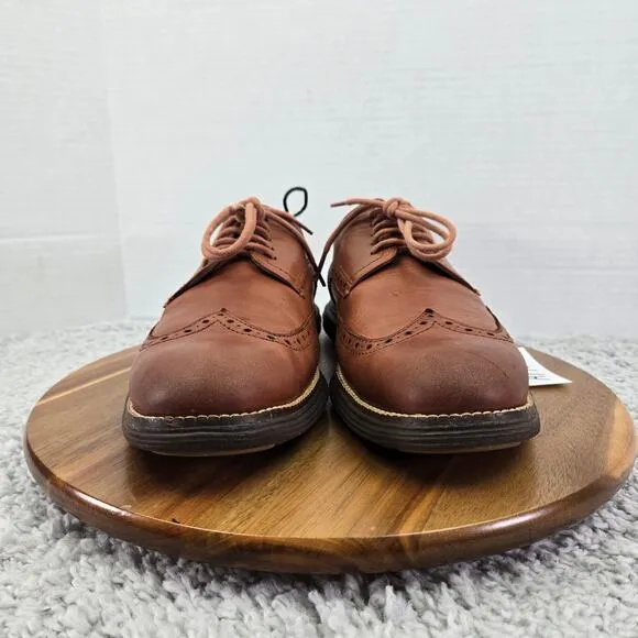 Cole Haan Original Grand Brown Woodbury Leather Wingtip Casual Oxford Mens 9.5 M