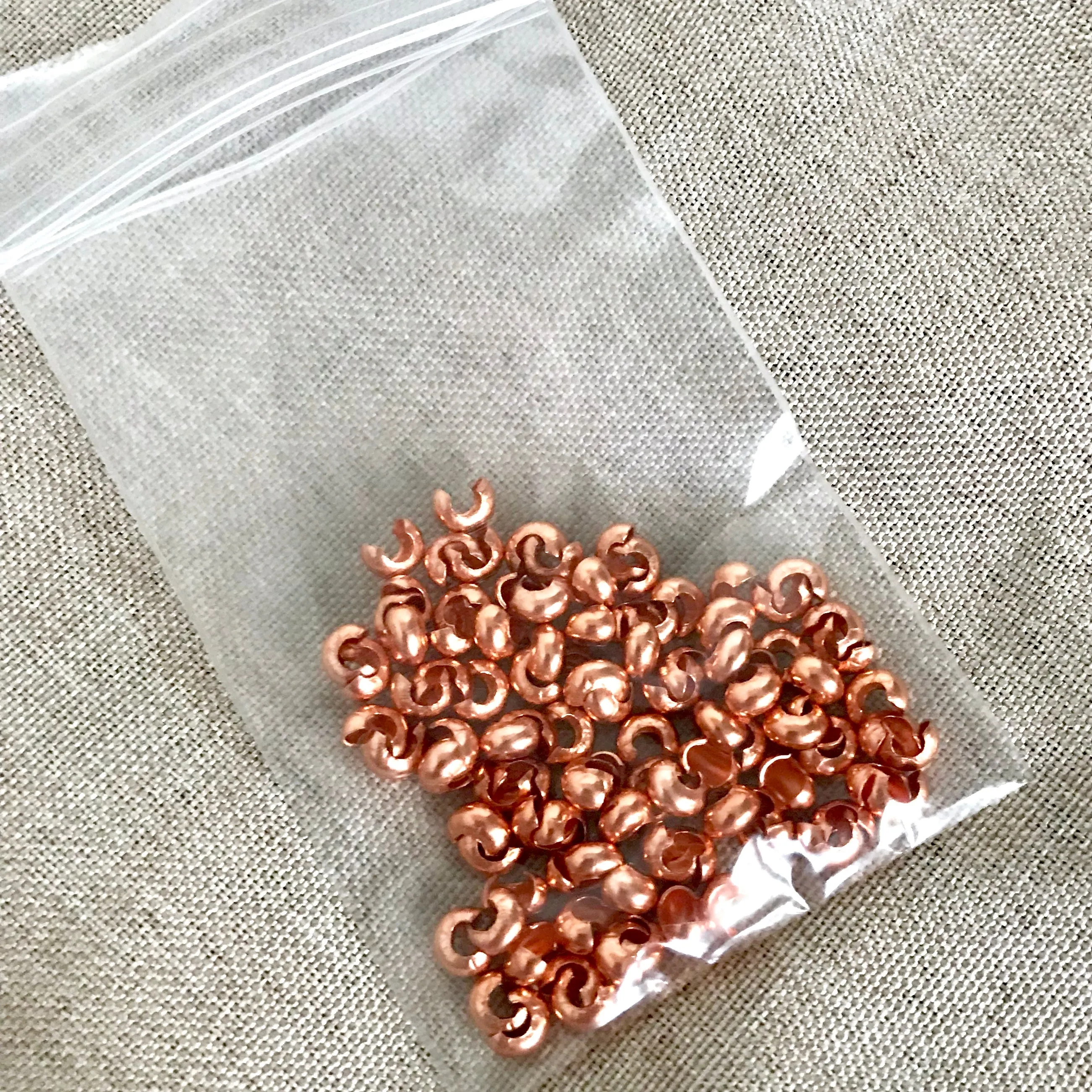 Copper 4mm Crimp Cover - Package of 100