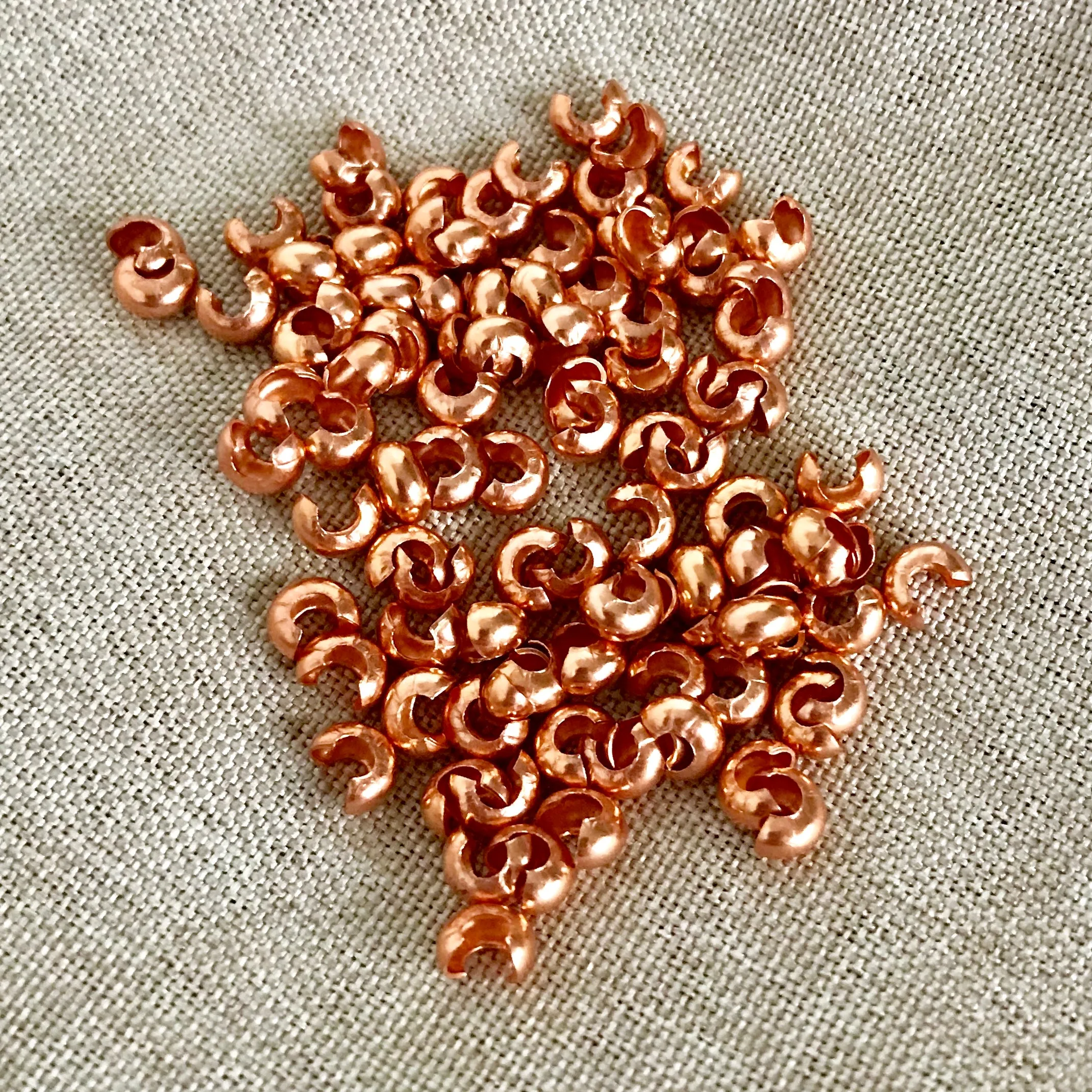 Copper 4mm Crimp Cover - Package of 100