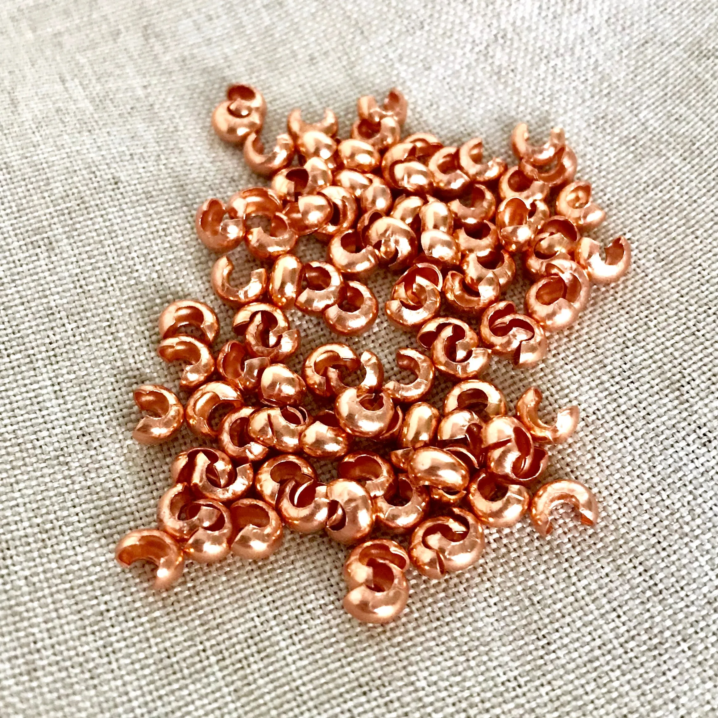 Copper 4mm Crimp Cover - Package of 100