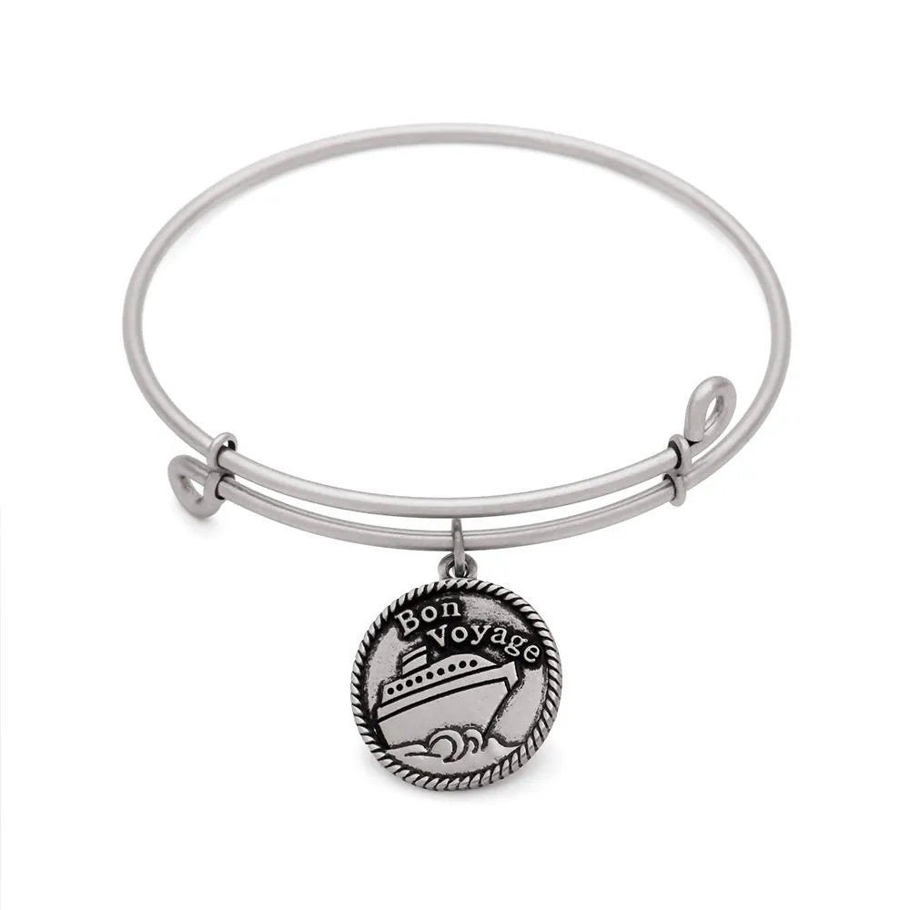 Cruise Ship, Bangle Antique Silver Color Finish