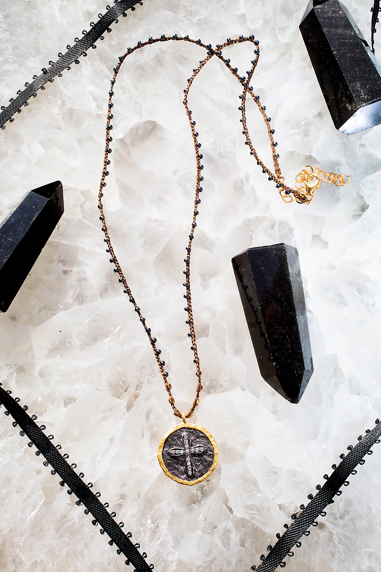Crusade Cross Handcrochet Necklace