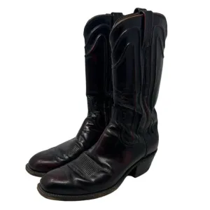 Dan Post Men's 8.5 Cherry Burgundy Vintage Leather Cowboy Western Boots Handmade