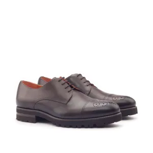 DapperFam Vero in Dark Brown Men's Italian Leather Derby