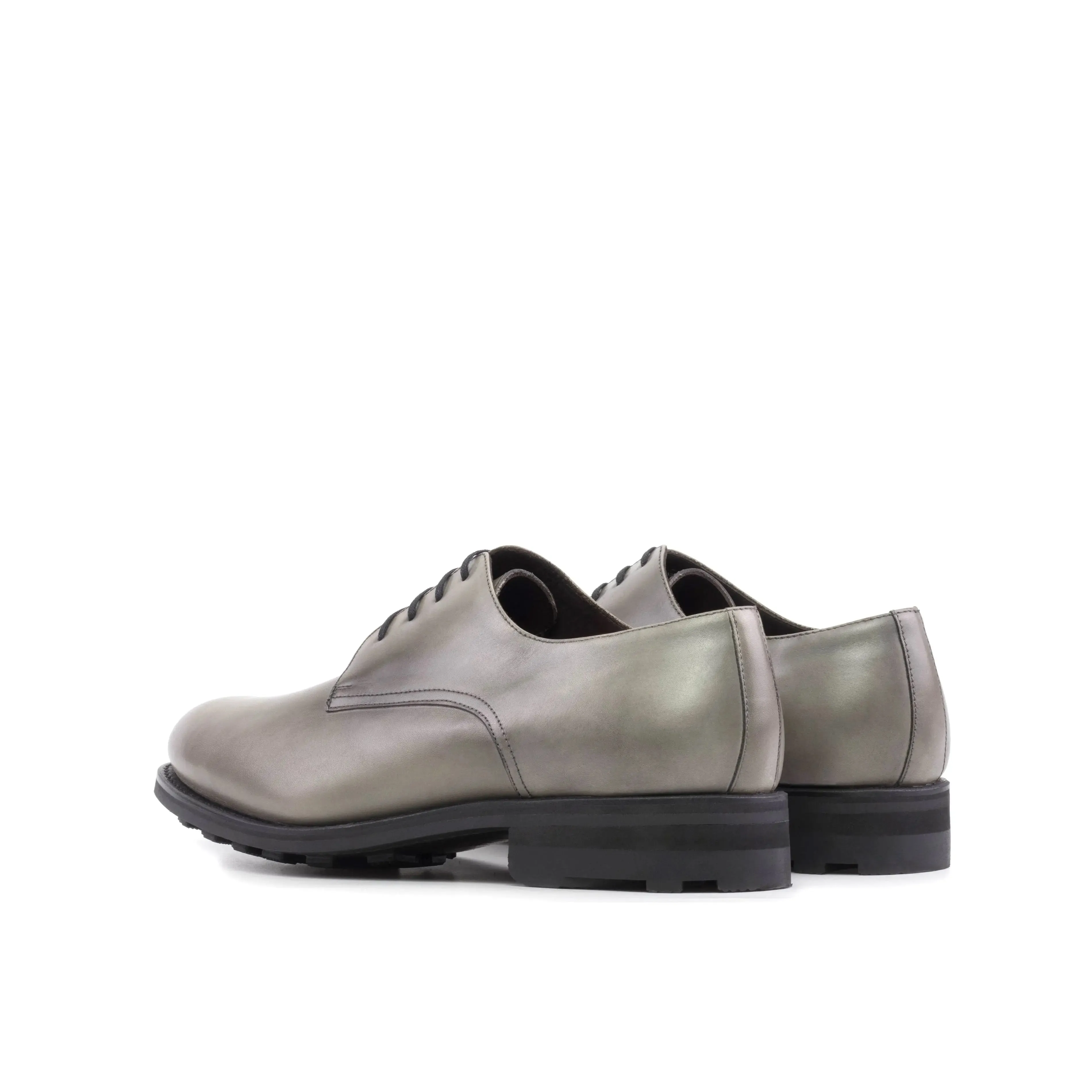 DapperFam Vero in Grey Men's Italian Leather Derby