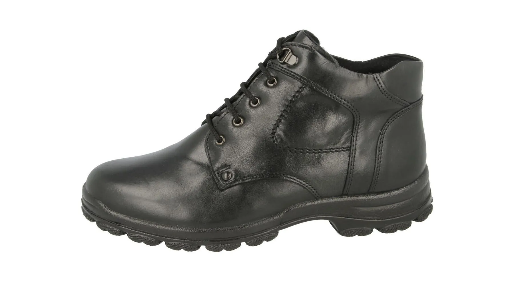 DB SHOES Mens Soft Leather Ankle Boots Wide Fit (4E) in Black Size 7