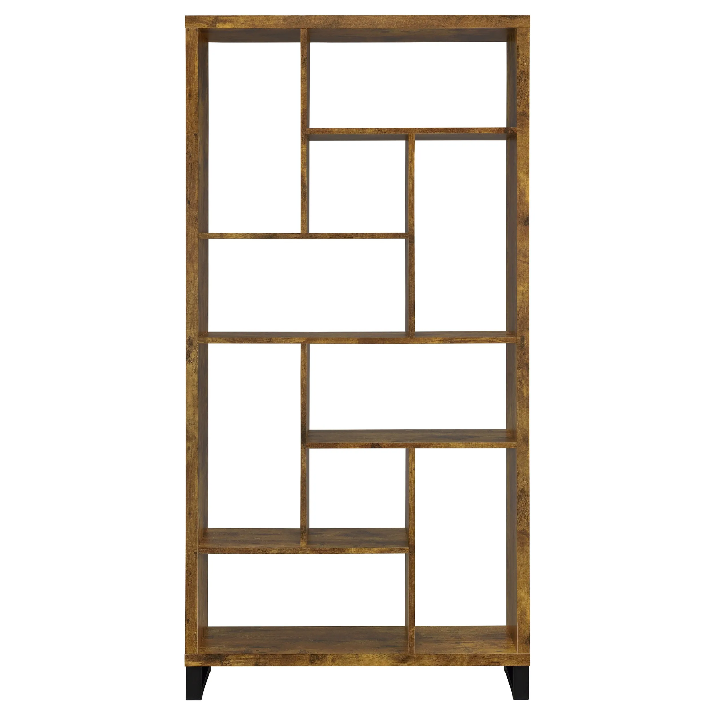 Delwin 71-inch 6-shelf Bookshelf Rustic Nutmeg
