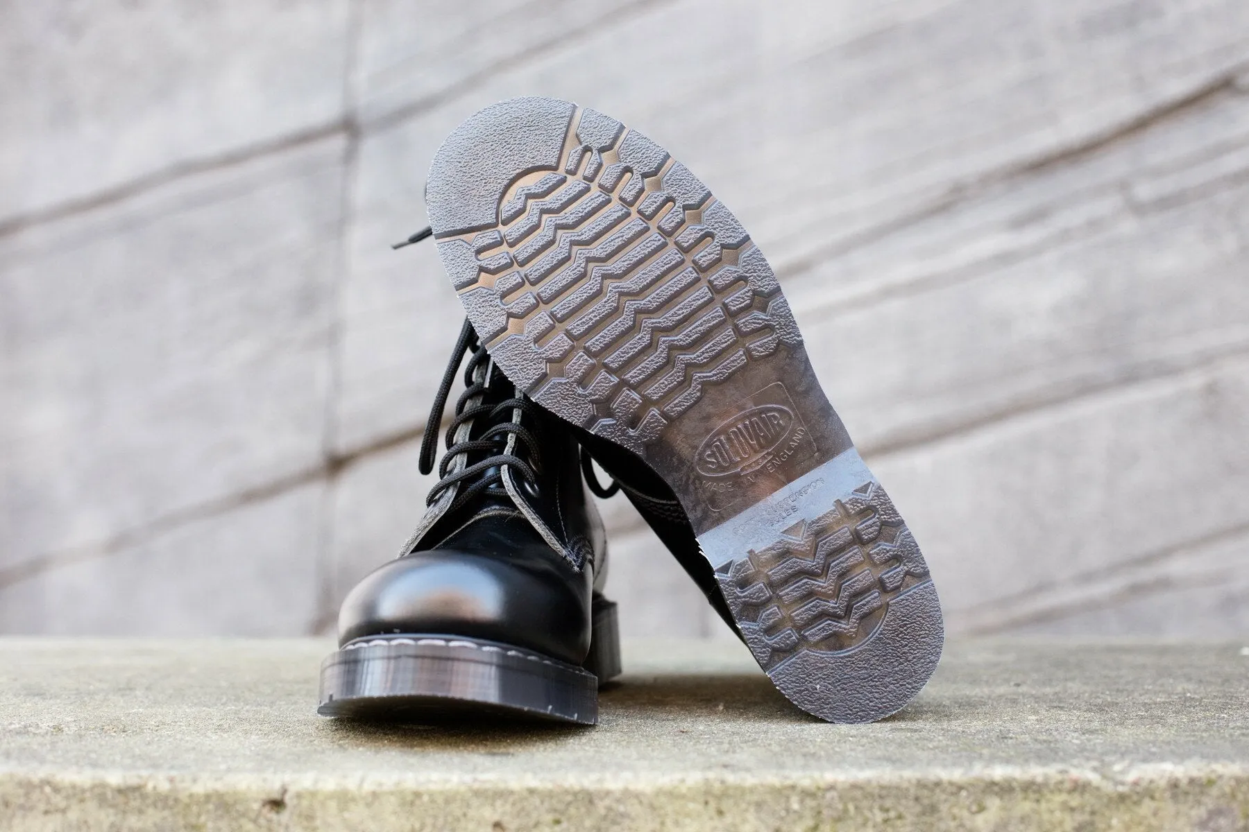 Derby Boot 8 Eye Black Hi-Shine