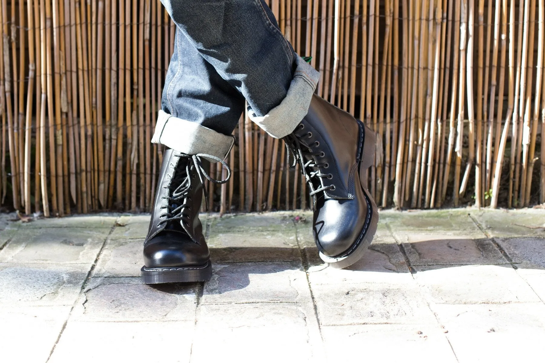 Derby Boot 8 Eye Black Hi-Shine