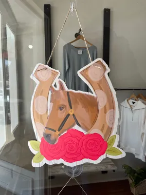 Derby Run For The Roses Door Hanger Sign