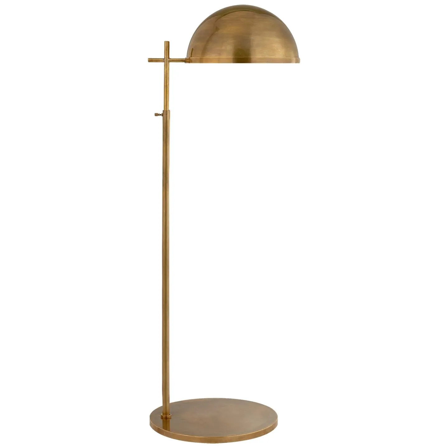 Dulcet Medium Pharmacy Floor Lamp in Antique-Burnished Brass with Antique-Burnished Brass Shade