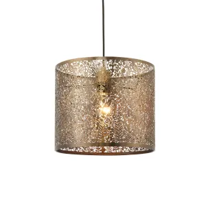 Endon 70103 Secret garden 1lt Pendant easyfit Antique brass plate 10W LED E27 or B22 (Required)