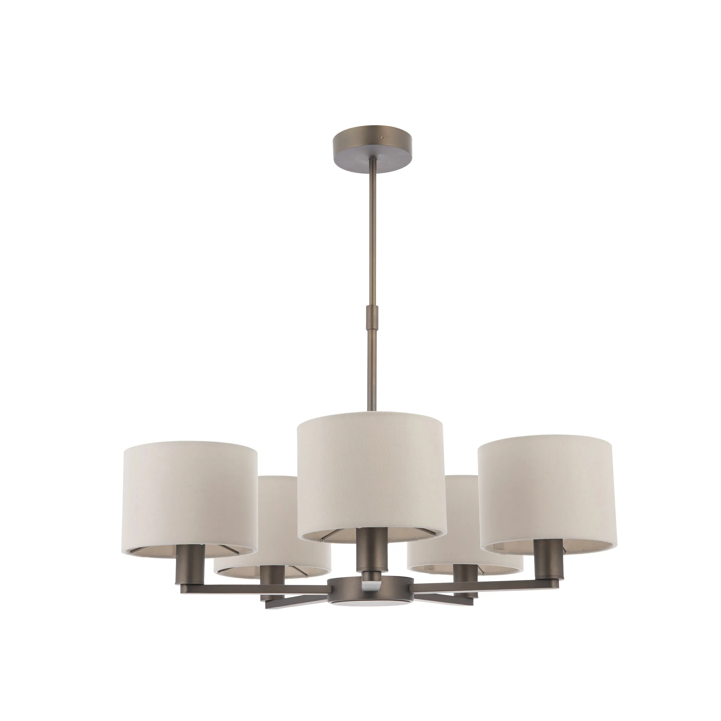 Endon 73017 Daley 5lt Pendant Dark antique bronze plate & marble fabric 5 x 40W E14 candle (Required)