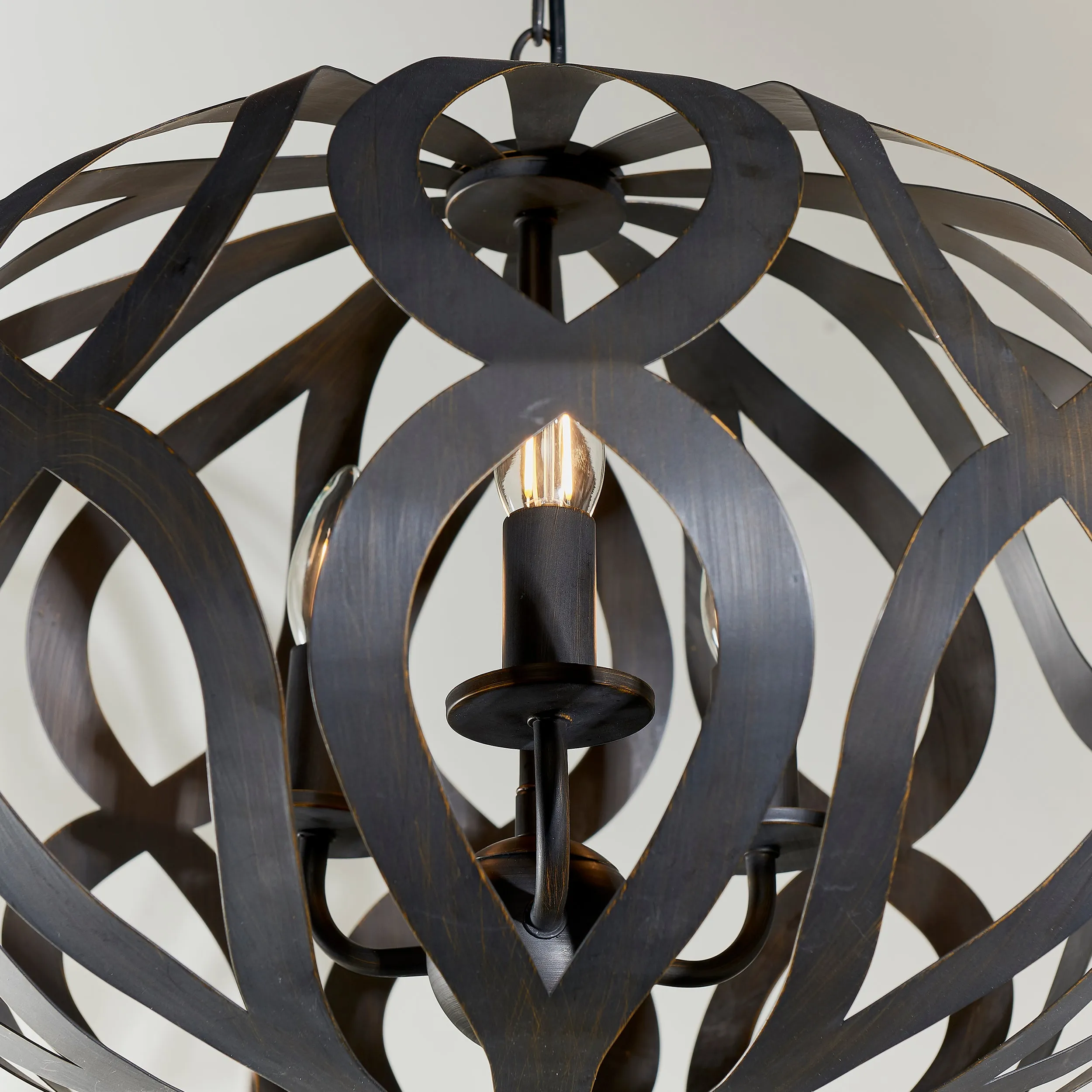 Endon 81750 Sirolo 3lt Pendant Antique brushed bronze paint 3 x 6W LED E14 (Required)