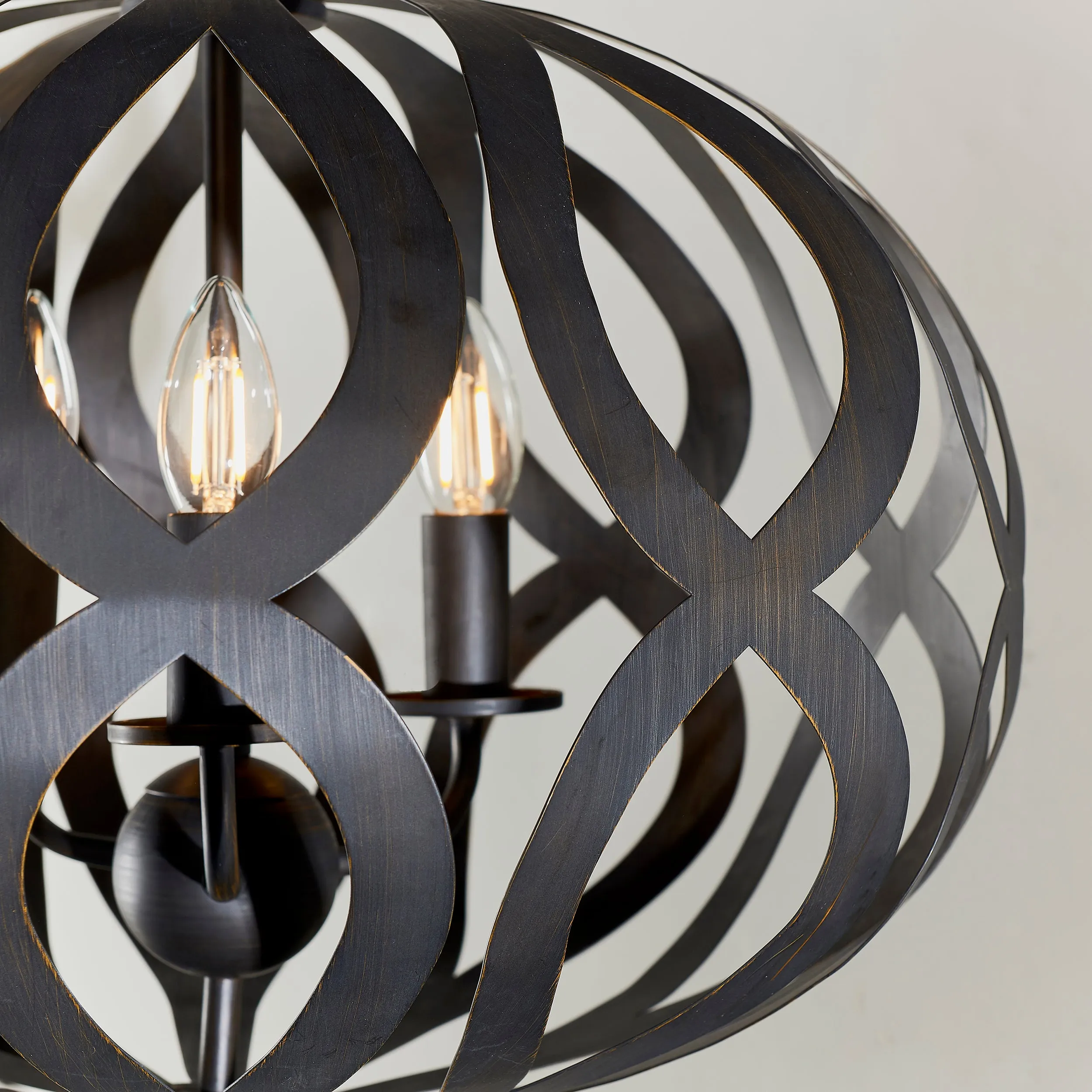 Endon 81750 Sirolo 3lt Pendant Antique brushed bronze paint 3 x 6W LED E14 (Required)