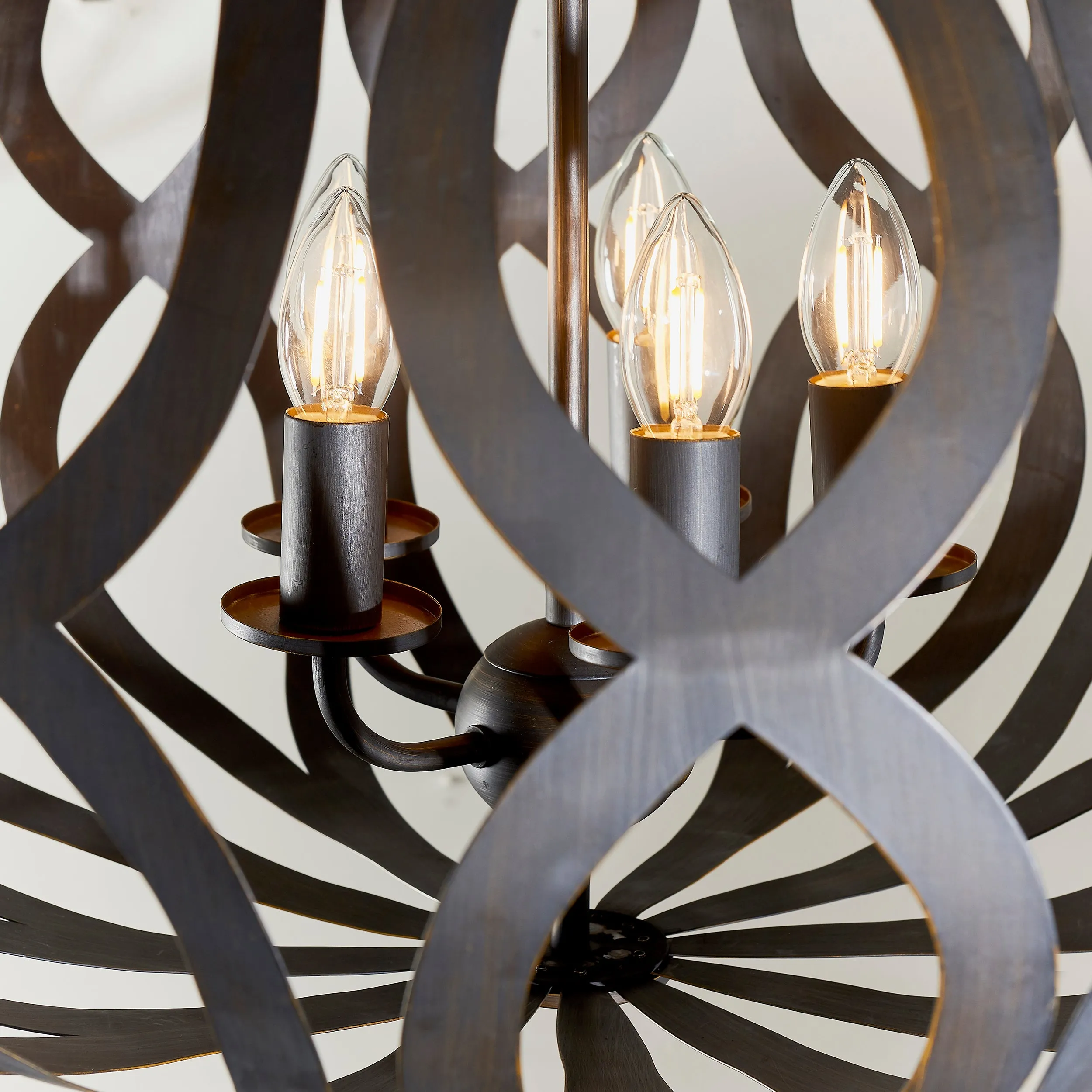Endon 81752 Sirolo 5lt Pendant Antique brushed bronze paint 5 x 6W LED E14 (Required)