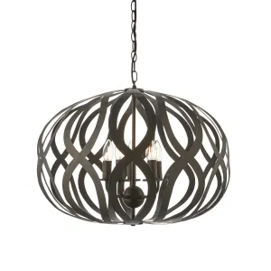 Endon 81752 Sirolo 5lt Pendant Antique brushed bronze paint 5 x 6W LED E14 (Required)