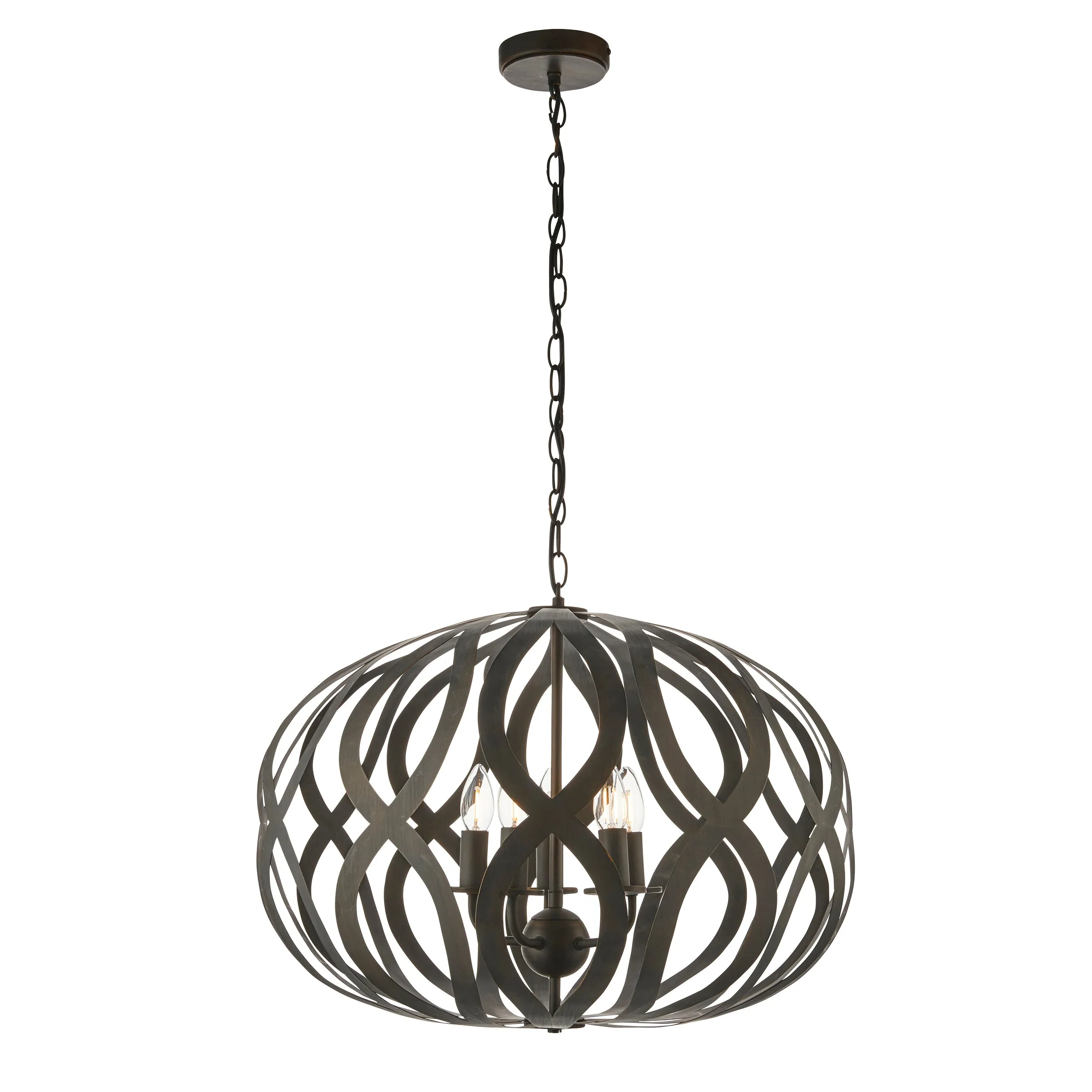 Endon 81752 Sirolo 5lt Pendant Antique brushed bronze paint 5 x 6W LED E14 (Required)