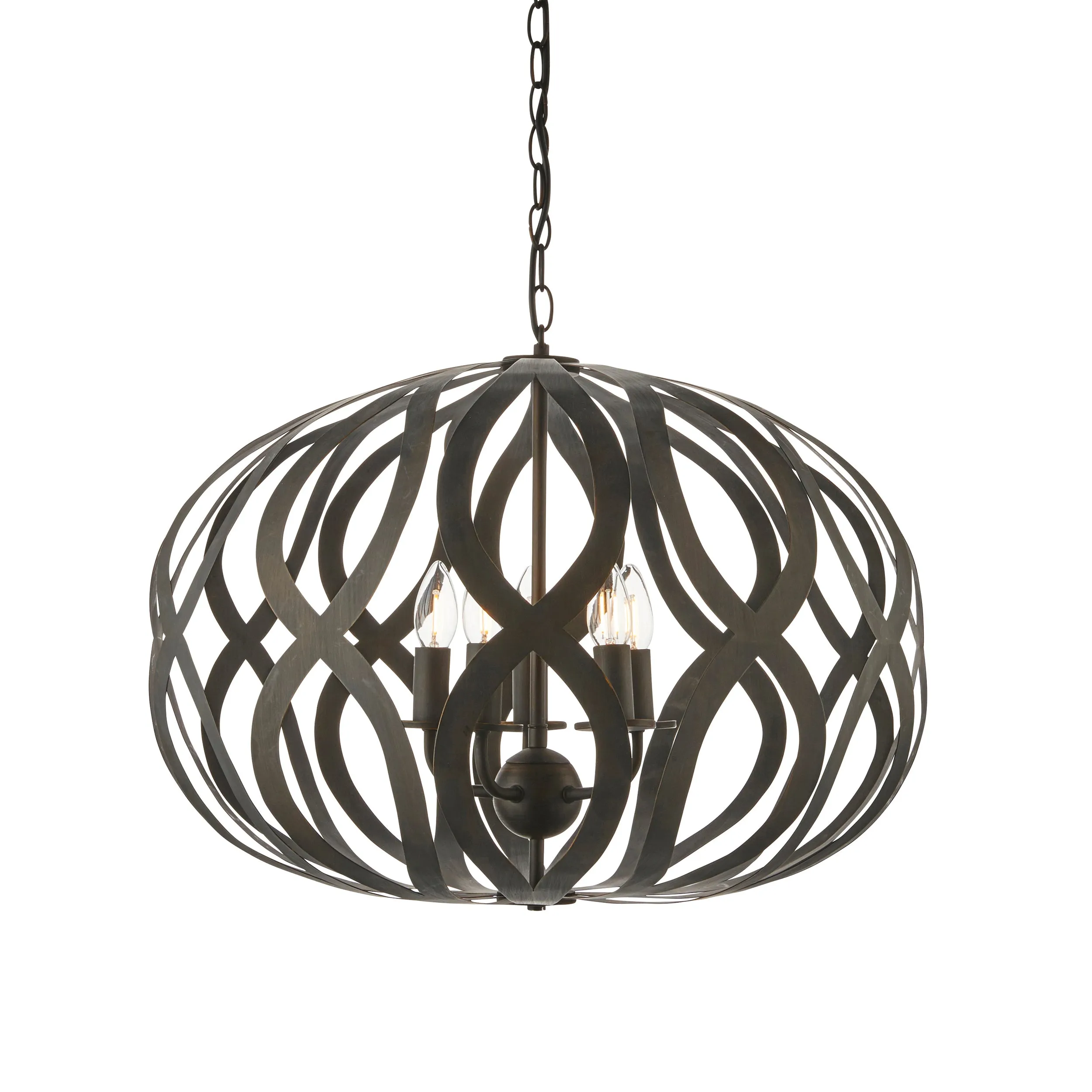 Endon 81752 Sirolo 5lt Pendant Antique brushed bronze paint 5 x 6W LED E14 (Required)