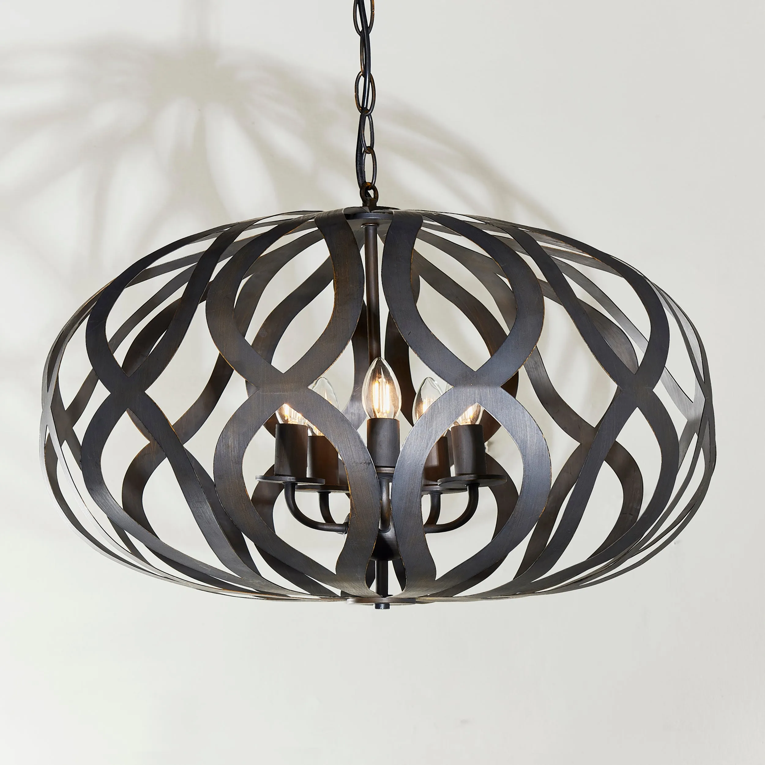 Endon 81752 Sirolo 5lt Pendant Antique brushed bronze paint 5 x 6W LED E14 (Required)