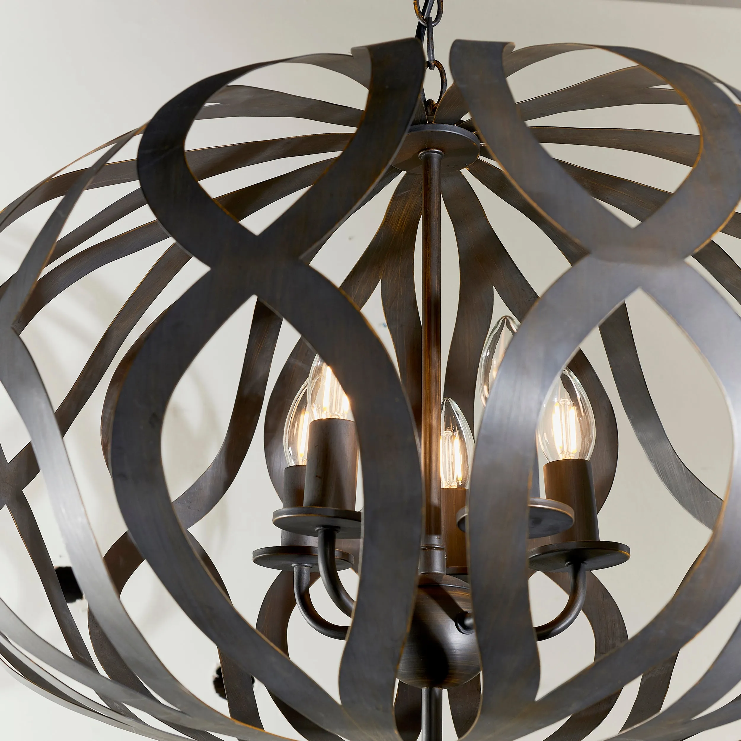 Endon 81752 Sirolo 5lt Pendant Antique brushed bronze paint 5 x 6W LED E14 (Required)