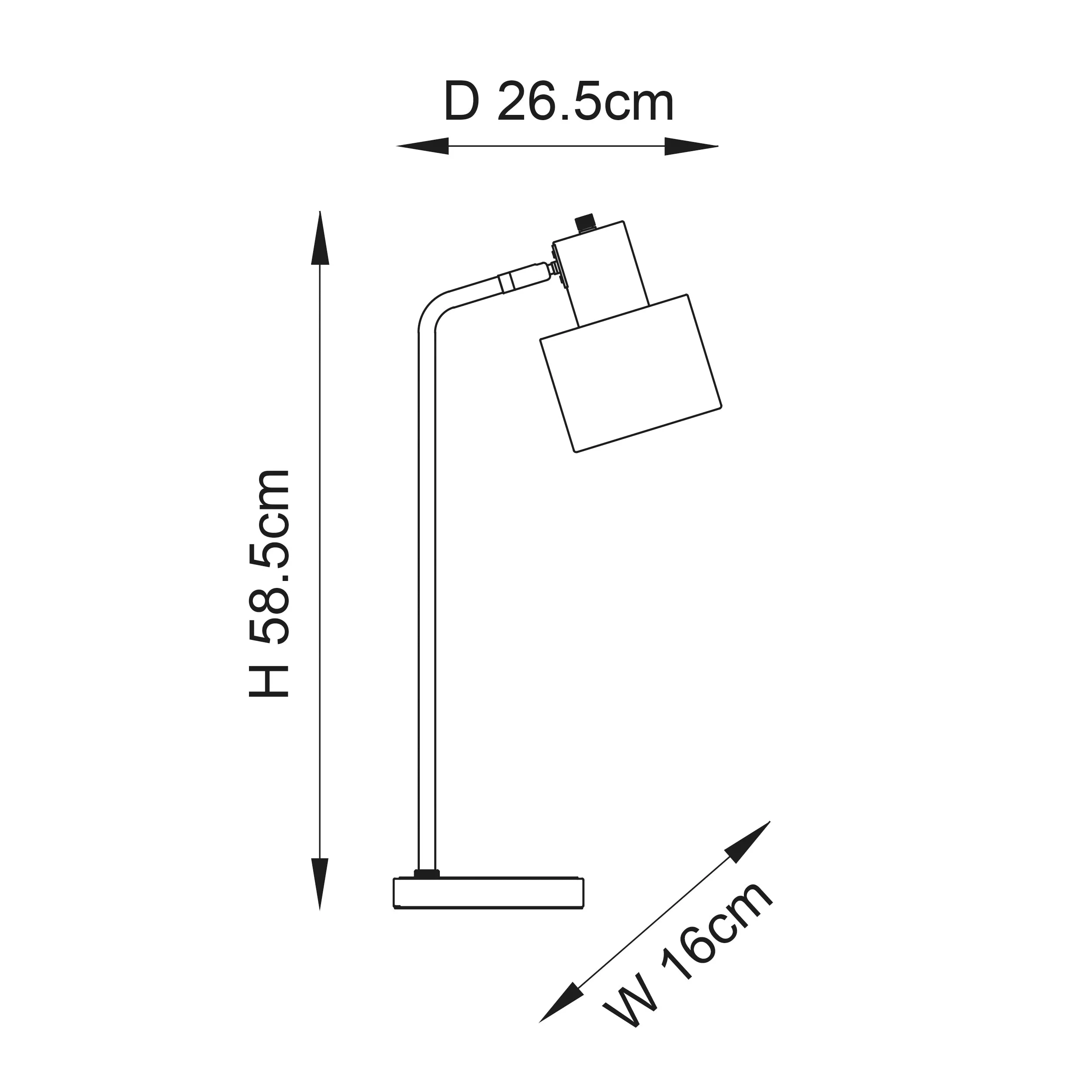 Endon 95464 Mayfield 1lt Table Matt antique brass plate & matt black 10W LED E27 (Required)