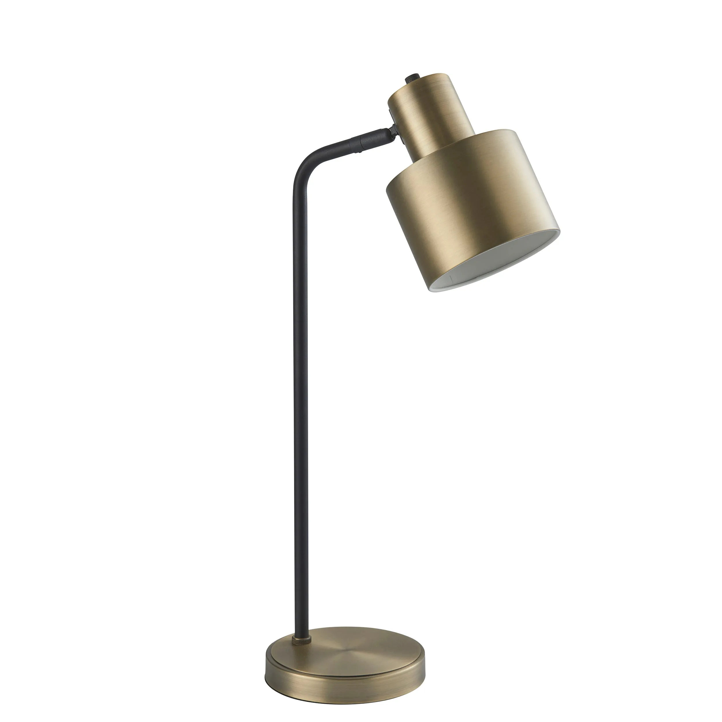 Endon 95464 Mayfield 1lt Table Matt antique brass plate & matt black 10W LED E27 (Required)