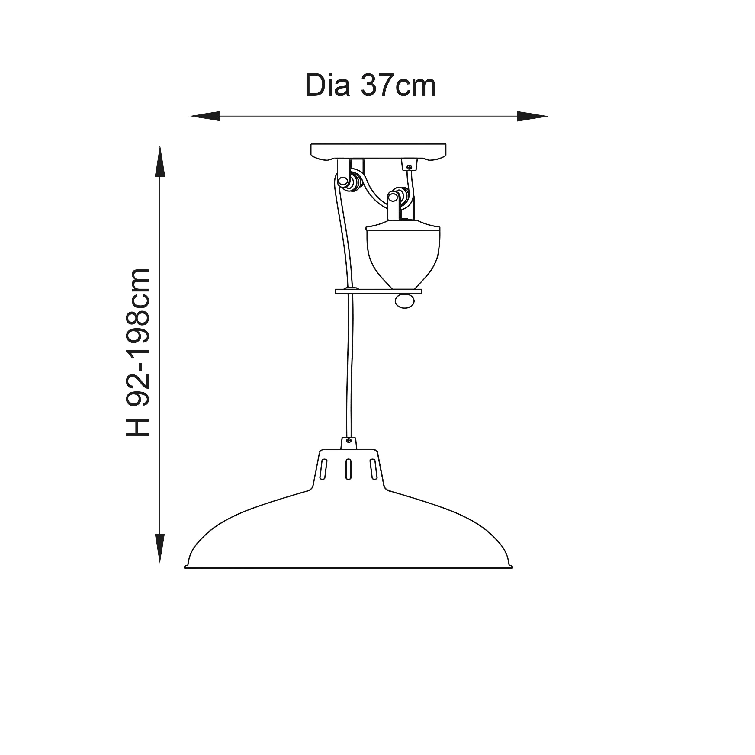 Endon POLKA-AB Polka 1lt Pendant Antique brass plate 60W E27 GLS (Required)