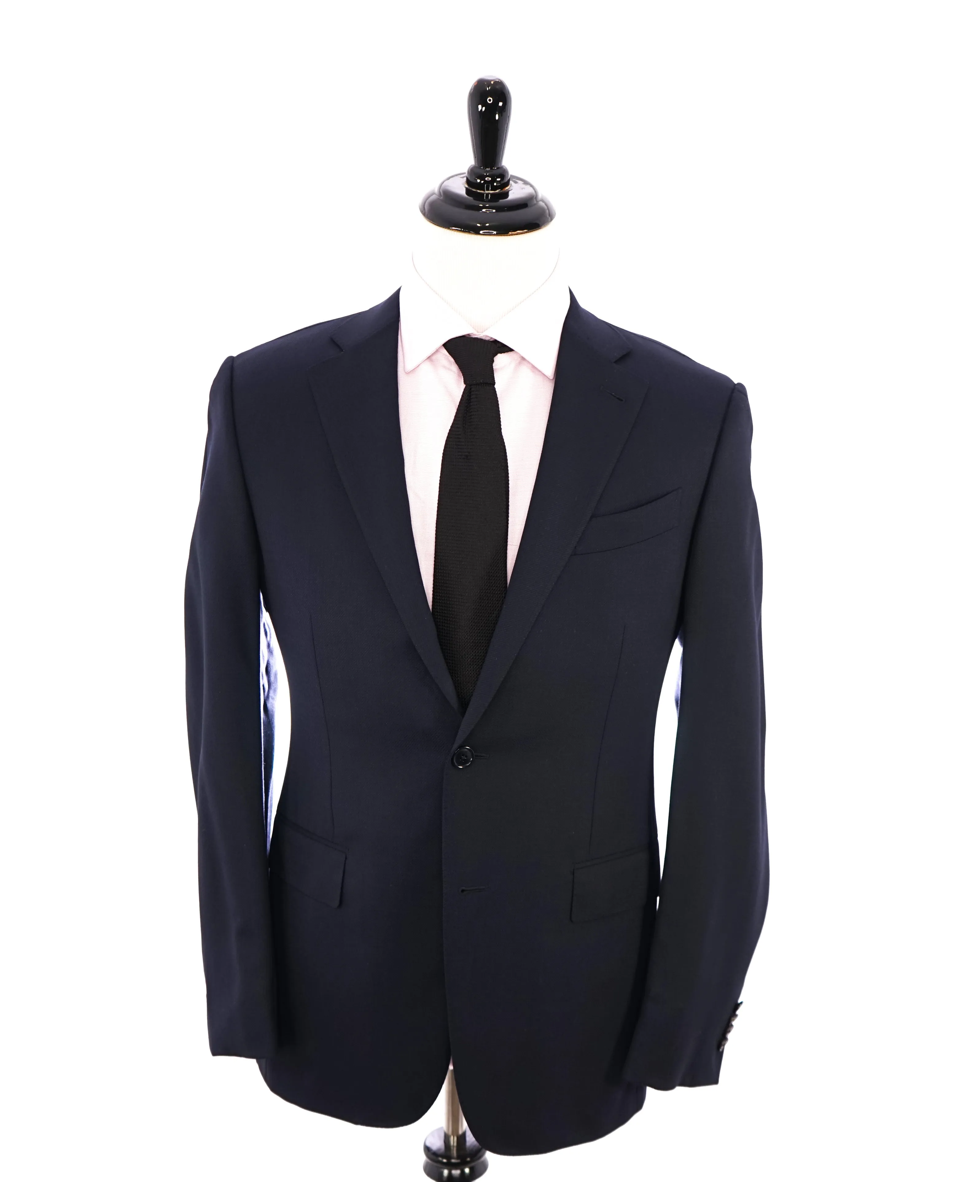 ERMENEGILDO ZEGNA - "Cool Effect" Blue Oxford Royal Weave Blazer - 40R