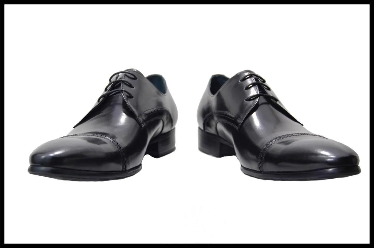 Fiesso Lace up  Brogue Leather Cap toe Dress Shoes FI 3145