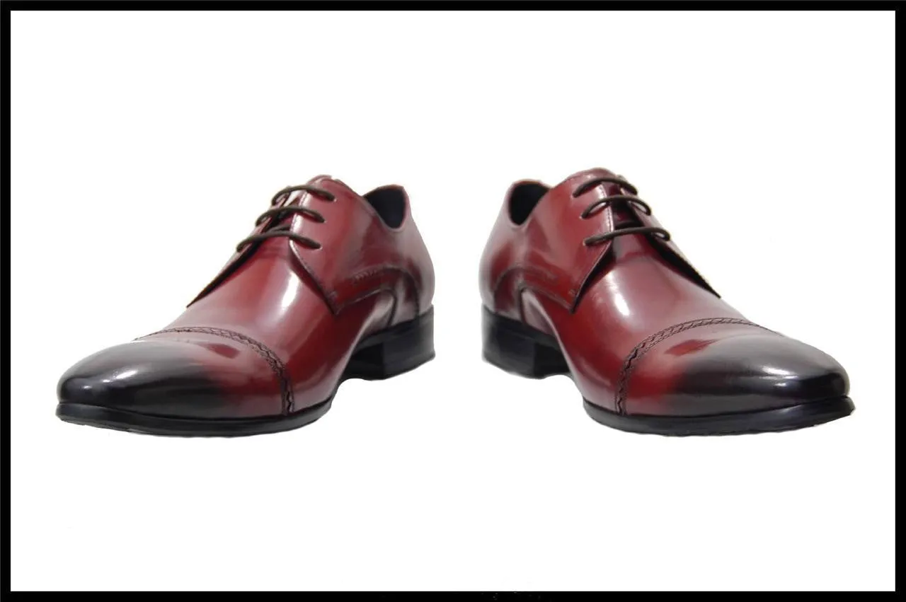 Fiesso Lace up  Brogue Leather Cap toe Dress Shoes FI 3145
