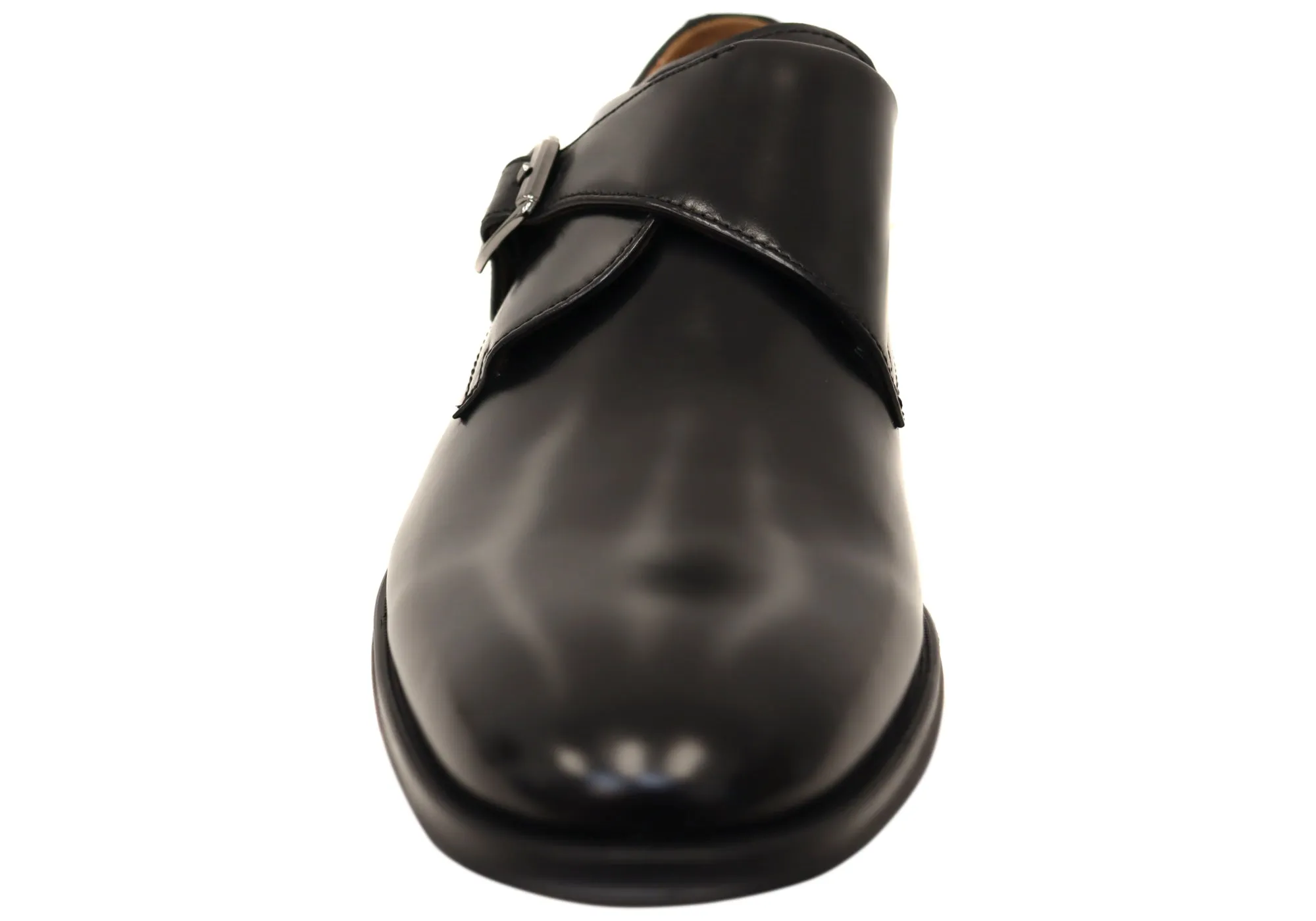 Florsheim Mens Sentinel Monk EE Extra Wide Comfort Leather Dress Shoes
