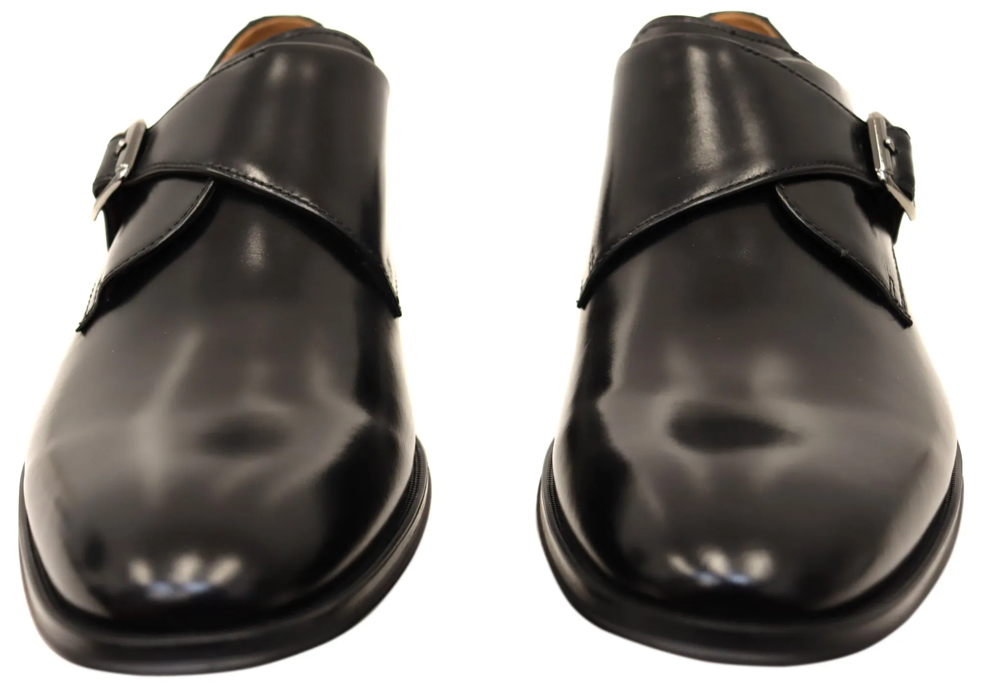 Florsheim Mens Sentinel Monk EE Extra Wide Comfort Leather Dress Shoes