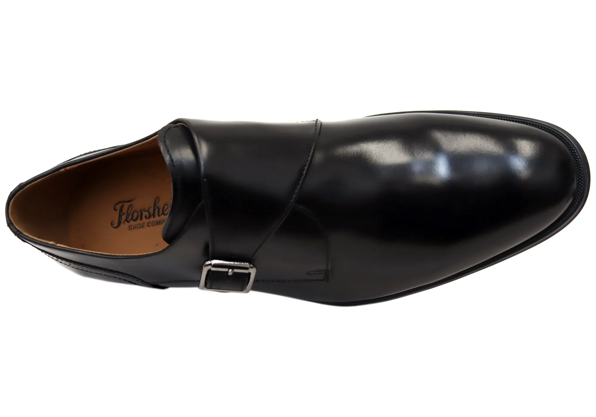 Florsheim Mens Sentinel Monk EE Extra Wide Comfort Leather Dress Shoes