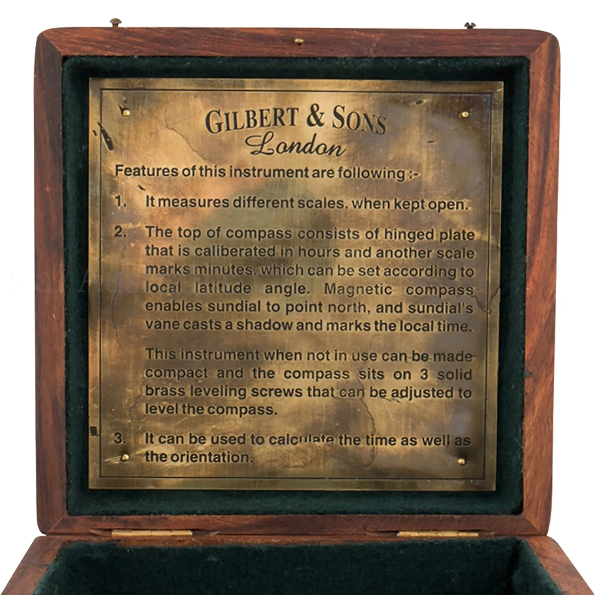 Gilbert & Sons 125mm Sundial Compass