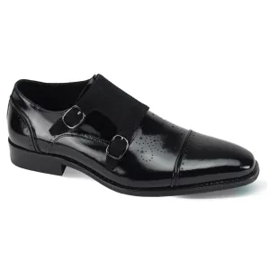 Giovanni Oscar Double Monk Strap Leather Dress Shoe