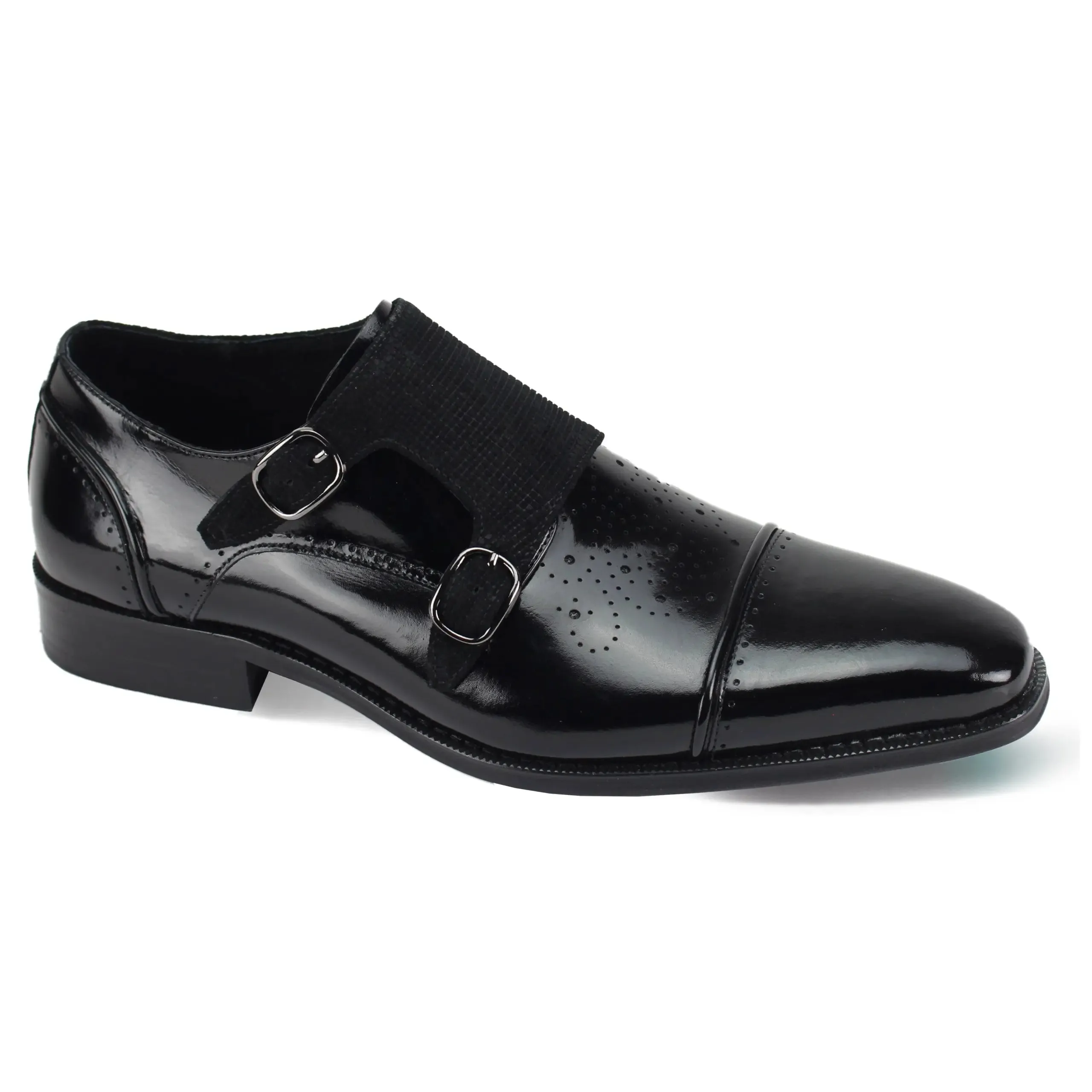 Giovanni Oscar Double Monk Strap Leather Dress Shoe