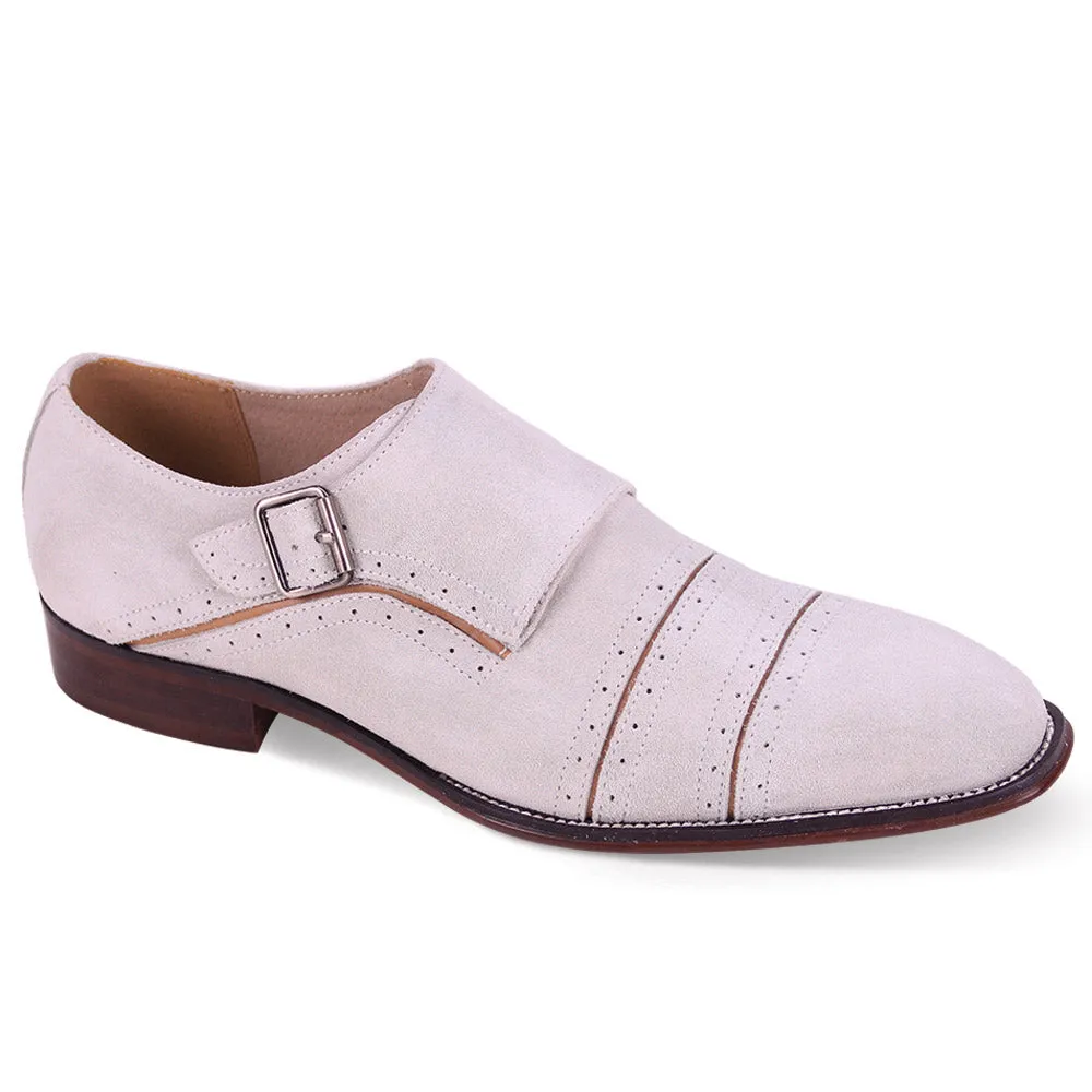 Giovanni Sheldon Suede Monk Strap Dress Shoes