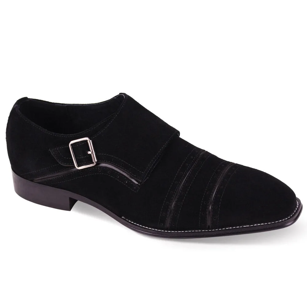 Giovanni Sheldon Suede Monk Strap Dress Shoes