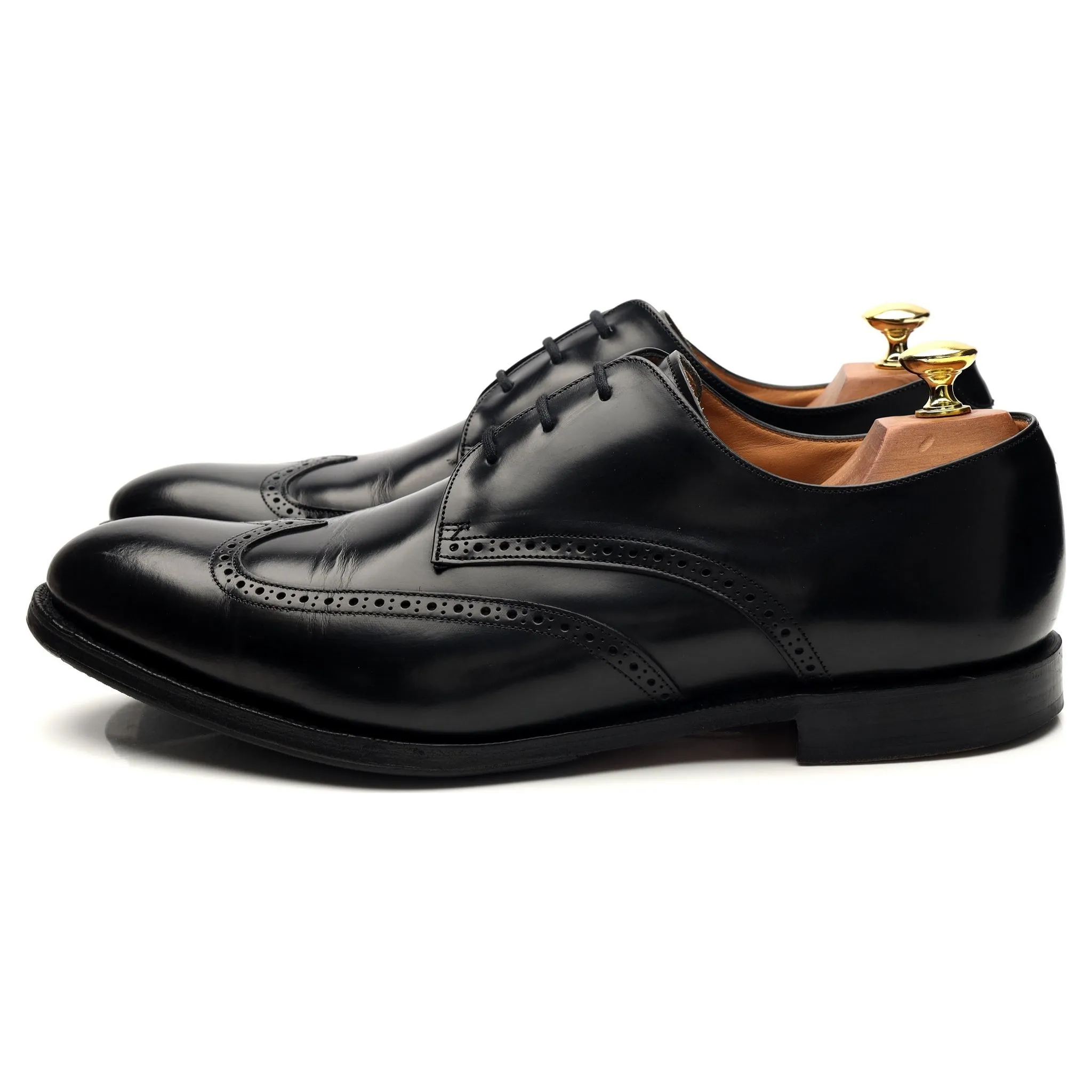 'Glasgow' Black Leather Derby UK 8.5 G