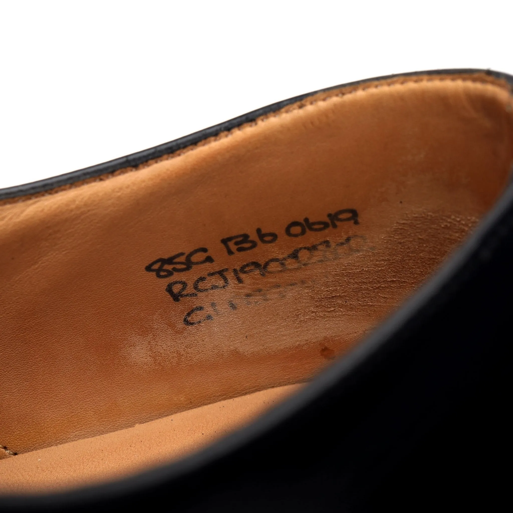 'Glasgow' Black Leather Derby UK 8.5 G