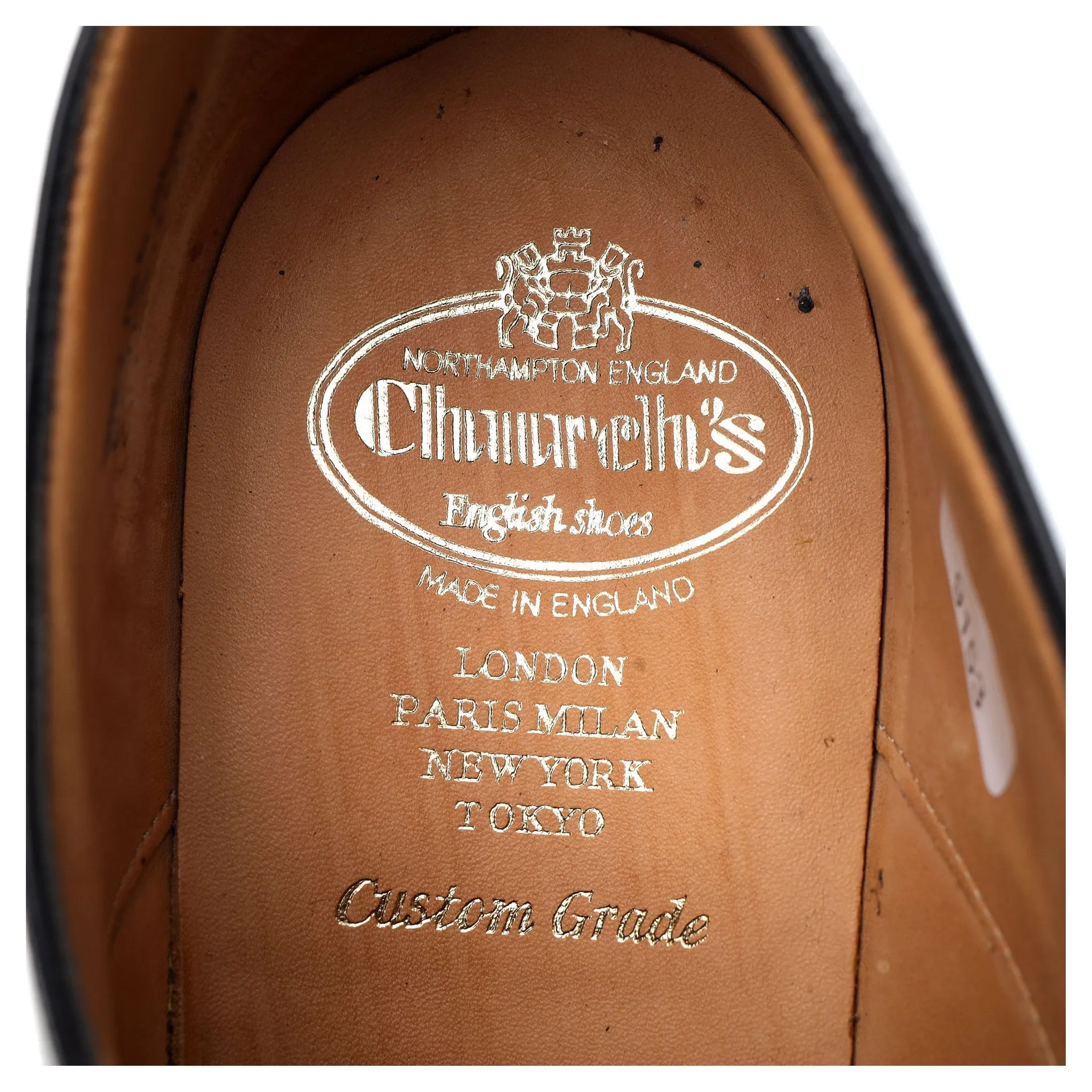'Glasgow' Black Leather Derby UK 8.5 G