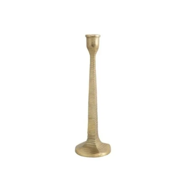 Gold Ridged Taper Holder