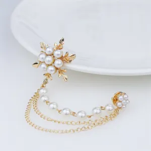 Gold Snowflake Brooch
