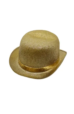 Gold Sparkle Derby Hat