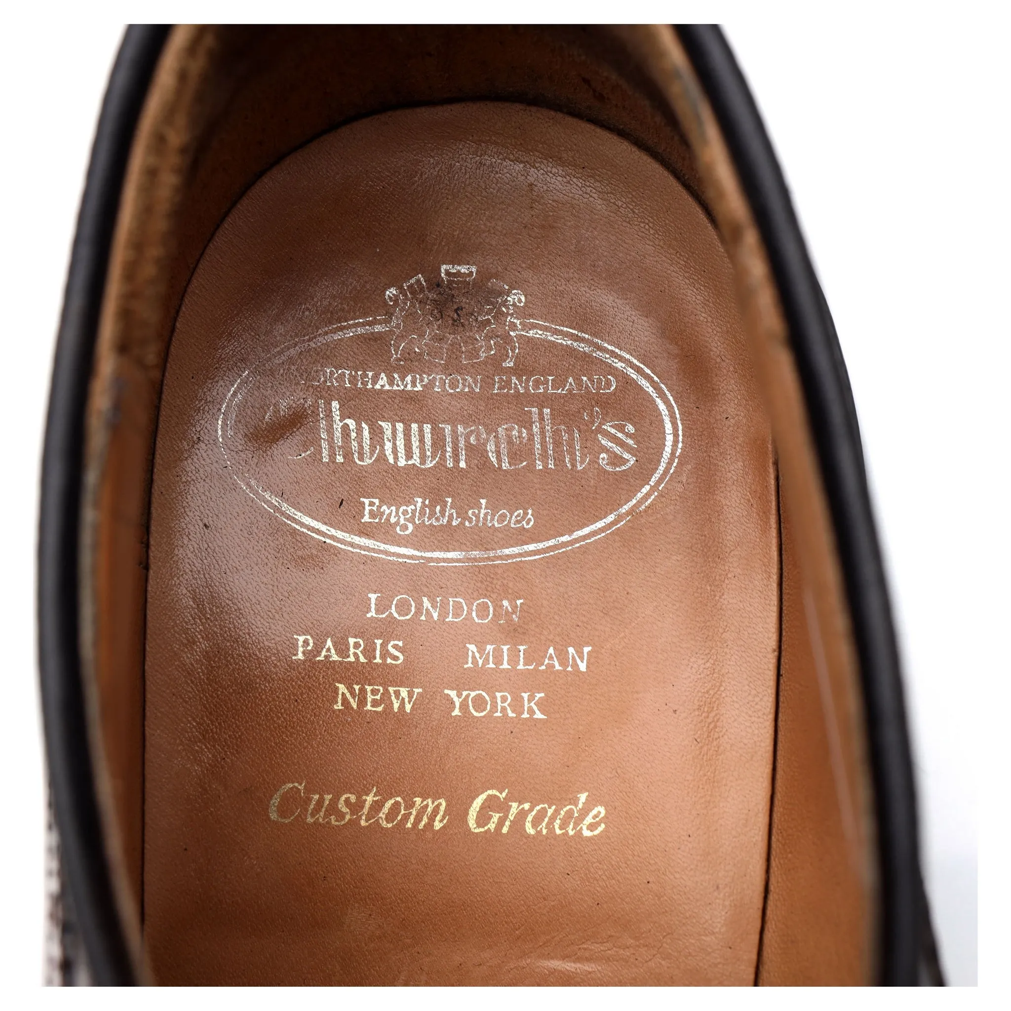 'Grafton' Brown Leather Derby Brogues UK 8.5 F